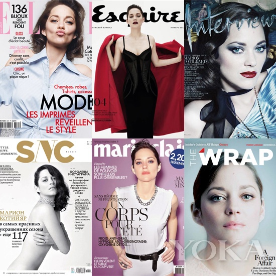 玛丽昂2014年登上的部分时尚杂志封面